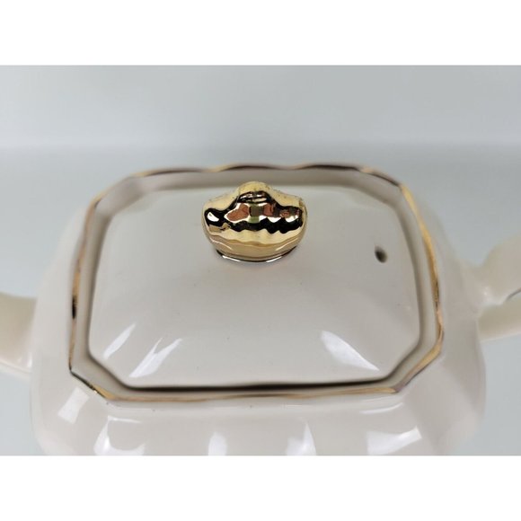 Vintage‎ Sadler England Cube Teapot Yellow Roses w. Gold Trim - Picture 9 of 15